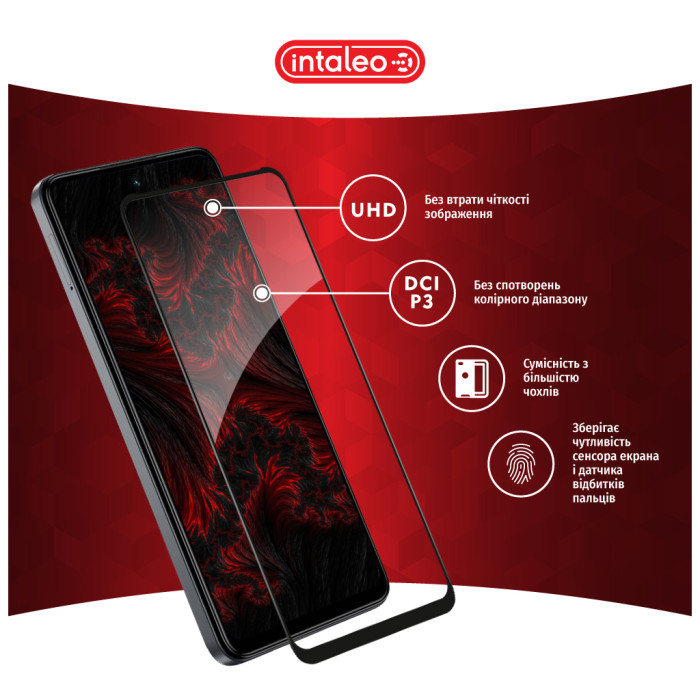 Скло захисне Intaleo Full Glue Tecno Spark 20 Black (1283126589003)