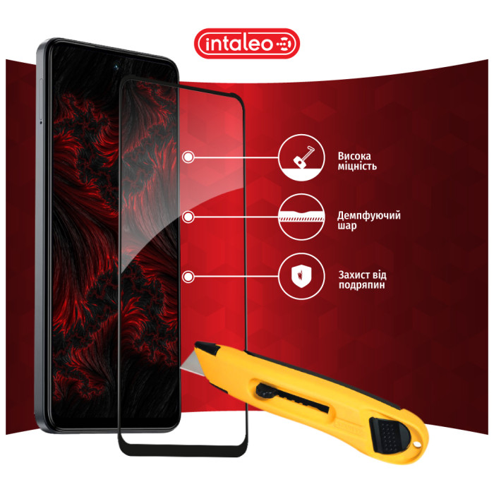 Скло захисне Intaleo Full Glue Tecno Spark 20 Black (1283126589003)