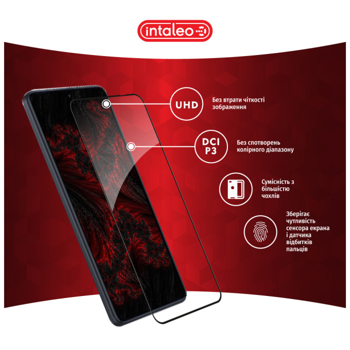 Скло захисне Intaleo Full Glue Xiaomi Redmi K60 Black (1283126589867)
