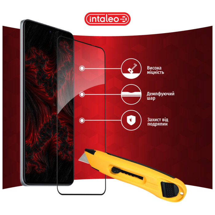 Скло захисне Intaleo Full Glue Xiaomi Poco F5 Pro Black (1283126589928)