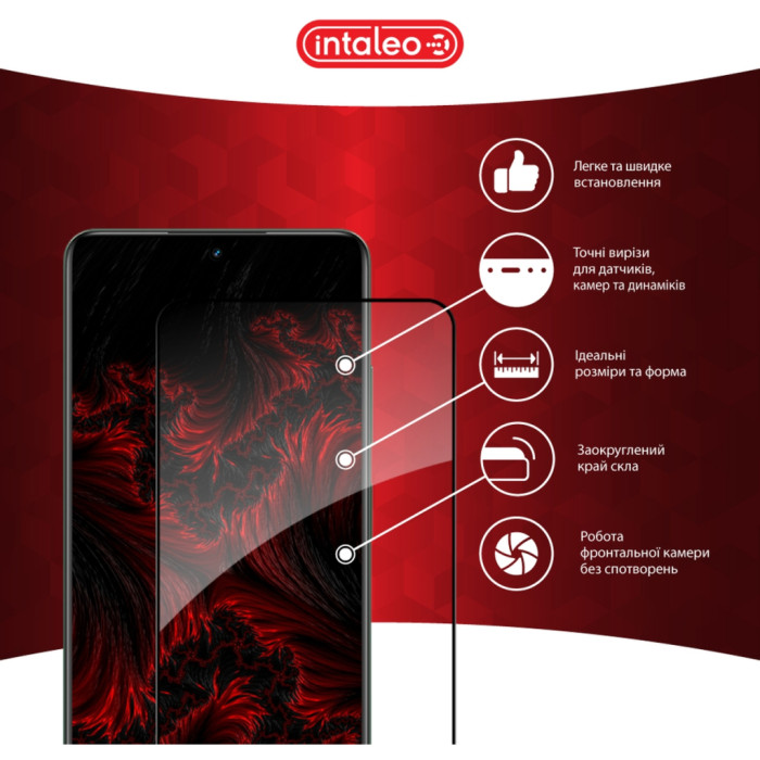 Скло захисне Intaleo Full Glue Realme 12+ Black (1283126592485)