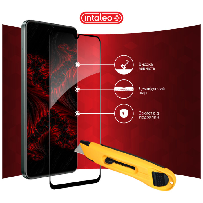 Скло захисне Intaleo Full Glue Realme C61 Black (1283126594052)