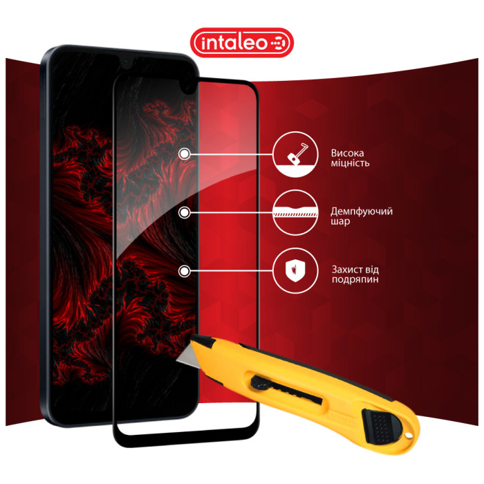 Скло захисне Intaleo Full Glue Samsung A16 Black (1283126598715)