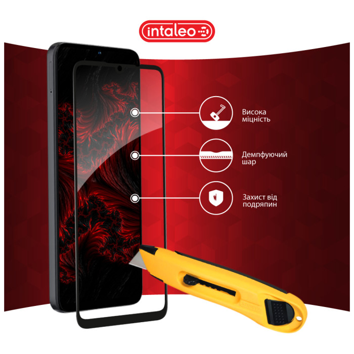 Скло захисне Intaleo Full Glue ZTE Blade A55 Black (1283126598746)
