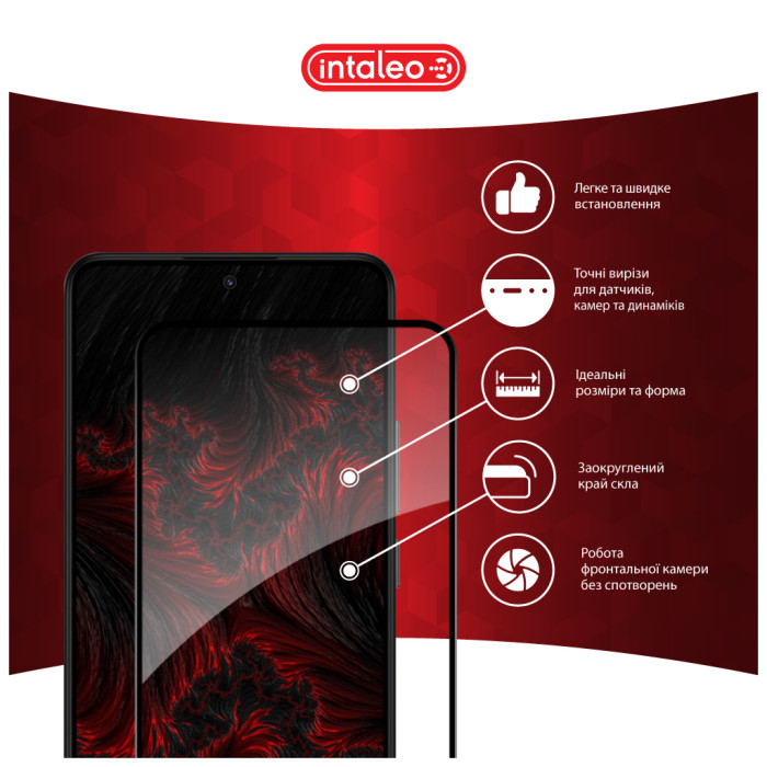 Скло захисне Intaleo Full Glue Xiaomi Redmi Note 14 4G Black (1283126599453)