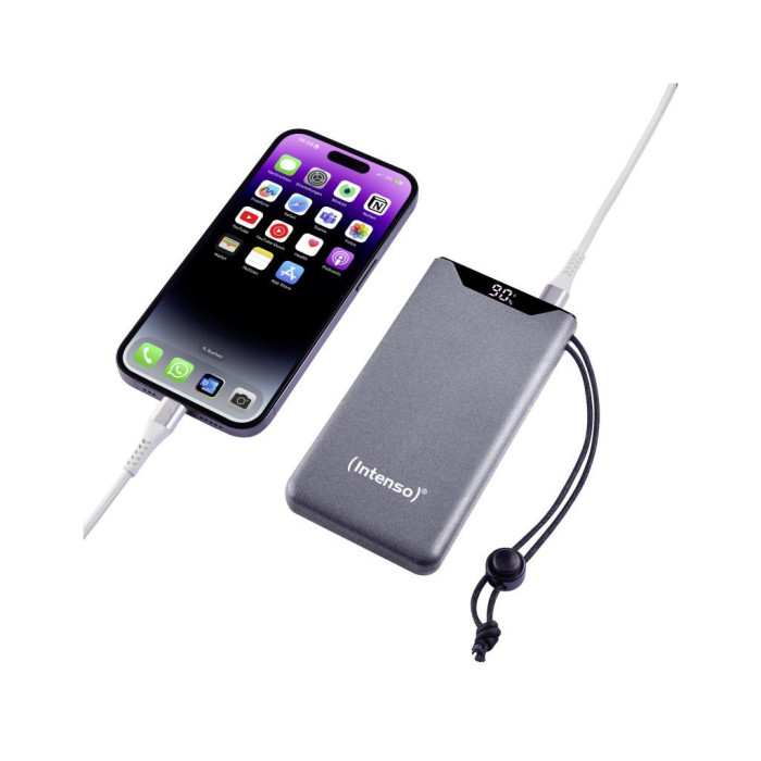 Батарея універсальна Intenso F10000 10000mAh QC3.0 grey (7332034)