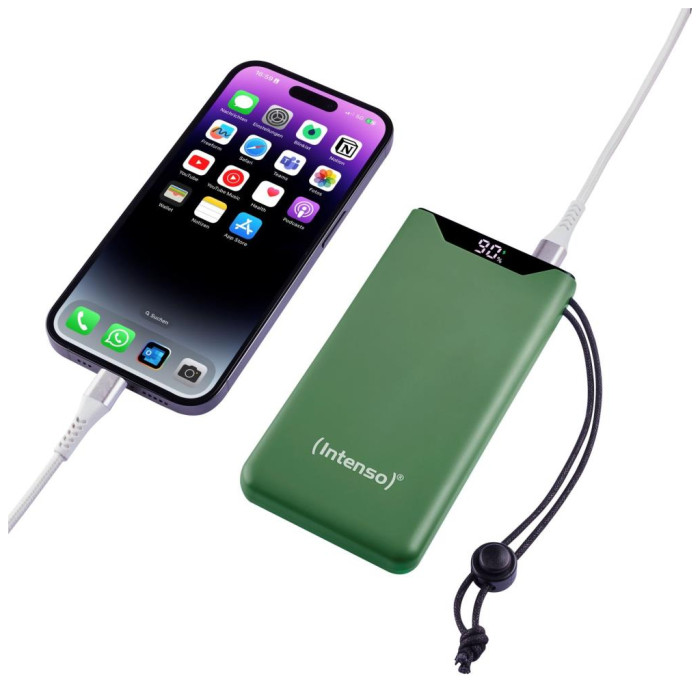 Батарея універсальна Intenso F10000 10000mAh QC3.0 green (7332037)