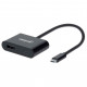 Концентратор Intracom USB3.1 Type-C to DisplayPort(Thunderbolt 3)/PD 60W/ Black Manhattan (153447)