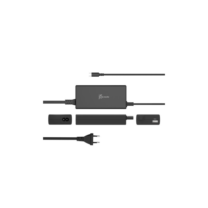 Блок живлення до ноутбуку J5create USB-C/PD/90W, USB-A/10W (JUP2290C-EN)