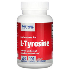 Вітамінно-мінеральний комплекс Jarrow Formulas Тирозин, L-Tyrosine, 500 мг, 100 капсул (JRW-15001)