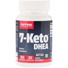 Вітамінно-мінеральний комплекс Jarrow Formulas 7-KETO, (Дегідроепіандростерон), 100 Мг, 30 Вегетаріанських К (JRW-15061)