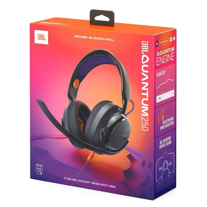 Навушники JBL Quantum 250 Black (JBLQTUM250BLK)