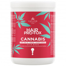 Маска для волосся Kallos Cosmetics Hair Pro-Tox Cannabis з олією насіння конопель, кератином і вітамінним комплексом 1000 мл (5998889517403)