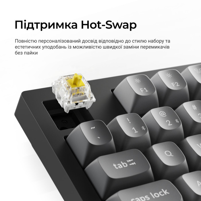 Клавіатура Keychron K10 Max Keychron Super Banana Switch RGB UA Black (K10M-H4-UA)
