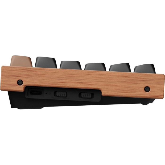 Клавіатура Keychron K2HE Gateron Double-Rail Magnetic Nebula Hot-swap QMK Wireless/Bluetooth/USB-А UA Wood/Black (K2H-F1-UA)