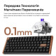 Клавіатура Keychron K2HE Gateron Double-Rail Magnetic Nebula Hot-swap QMK Wireless/Bluetooth/USB-А UA Wood/Black (K2H-F1-UA)