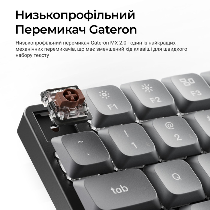Клавіатура Keychron K5 Max Gateron Brown Switch RGB UA Black (K5M-H3-UA)