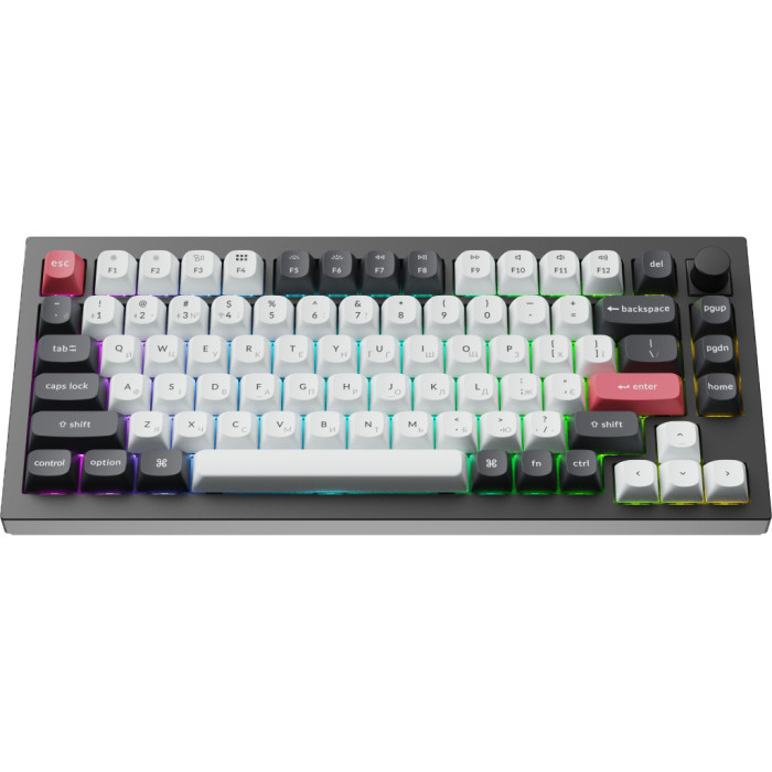 Клавіатура Keychron Q1 HE Magnetic Switch RGB UA Black (Q1H-M1-UA)