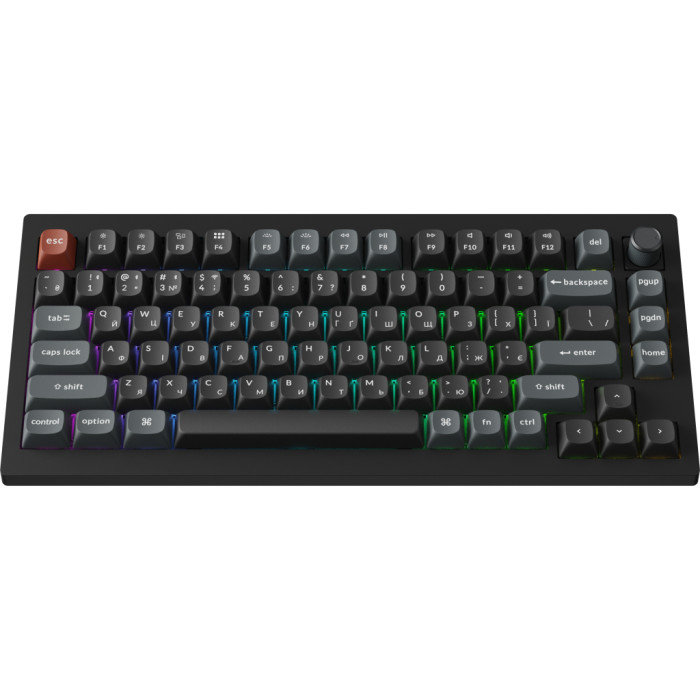 Клавіатура Keychron V1 Ultra Keychron Red Switch RGB UA Black (V1U-D1-UA)