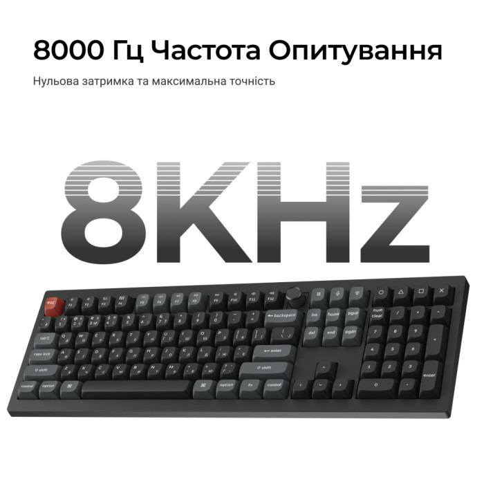 Клавіатура Keychron V6 Ultra Keychron Red Switch RGB UA Black (V6U-D1-UA)