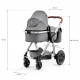 Коляска Kinderkraft 3 в 1 Veo Gray (KKWVEOGRY30000) (5902533910656)