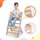 Стілець для годування Kinderkraft Enock Gray Wood з подушкою (5902533917259)