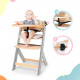 Стілець для годування Kinderkraft Enock Gray Wood з подушкою (5902533917259)