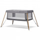 Ліжечко Kinderkraft манеж 2 в 1 Movi Grey Wooden (5902533918454)