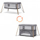 Ліжечко Kinderkraft манеж 2 в 1 Movi Grey Wooden (5902533918454)