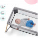 Ліжечко Kinderkraft манеж 2 в 1 Movi Grey Wooden (5902533918454)