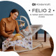 Крісло-гойдалка Kinderkraft шезлонг Felio 2 Forest Yellow (5902533921102)