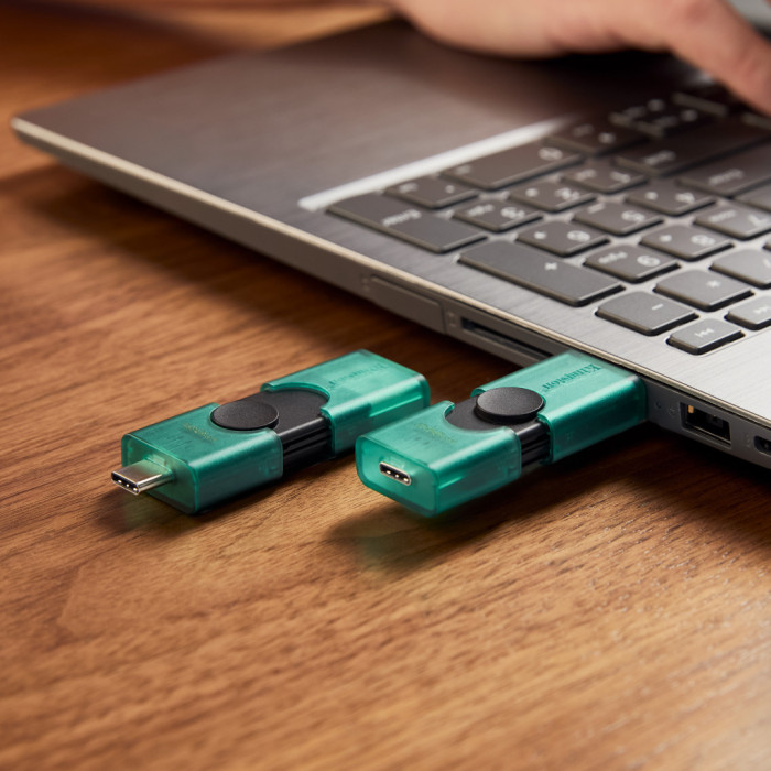 USB флеш накопичувач Kingston 128GB DataTraveler Duo USB 3.2 / Type-C Black/Green (DTDEG2/128GB)
