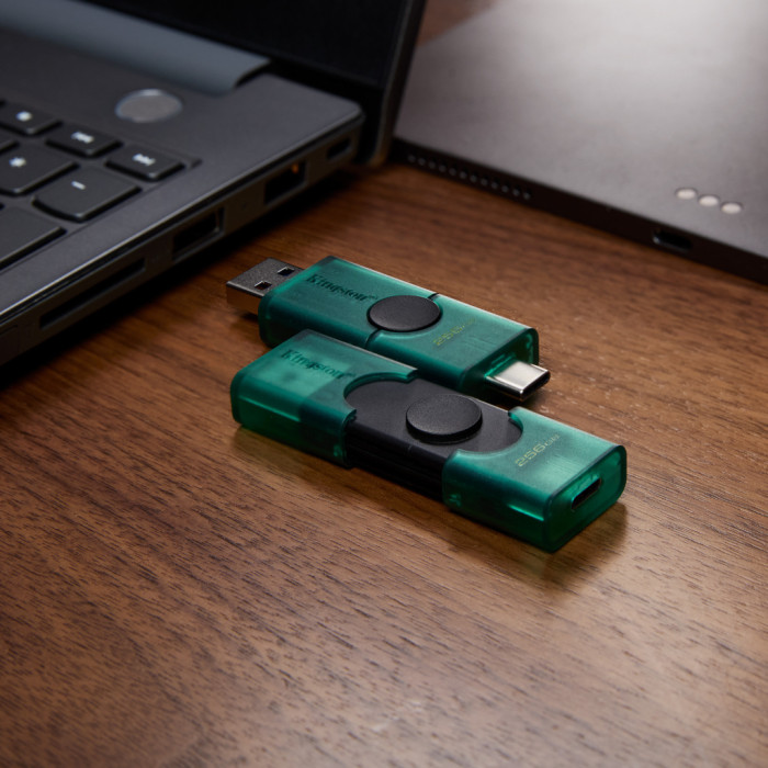 USB флеш накопичувач Kingston 128GB DataTraveler Duo USB 3.2 / Type-C Black/Green (DTDEG2/128GB)