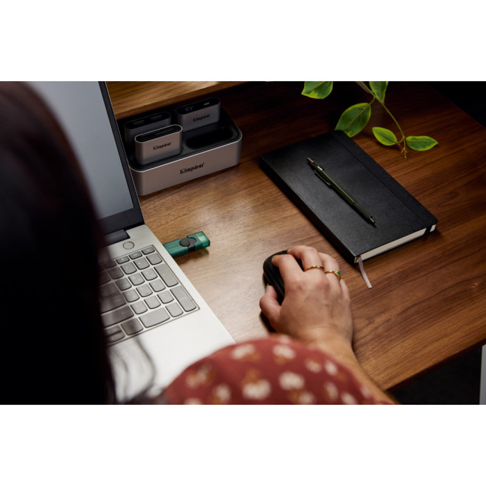 USB флеш накопичувач Kingston 256GB DataTraveler Duo USB 3.2 / Type-C Black/Green (DTDEG2/256GB)