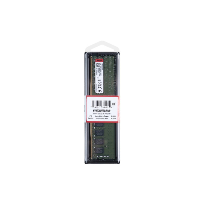 Модуль пам'яті для комп'ютера DDR4 8GB 3200 MHz Kingston (KVR32N22S8/8WP)