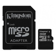 Карта пам'яті Kingston 16GB microSDHC class 10 UHS-I Canvas Select (SDCS/16GB)