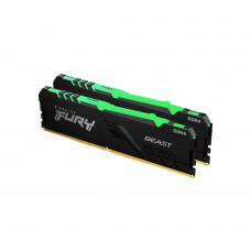 Модуль пам'яті для комп'ютера DDR4 32GB (2x16GB) 2666 MHz FURY Beast RGB Kingston Fury (ex.HyperX) (KF426C16BBAK2/32)