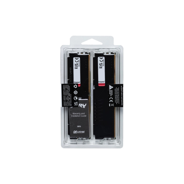 Модуль пам'яті для комп'ютера DDR5 64GB (2x32GB) 5200 MHz Beast Black Kingston Fury (ex.HyperX) (KF552C40BB2K2-64)