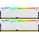 Модуль пам'яті для комп'ютера DDR5 64GB (2x32GB) 5200 MHz FURY Beast White RGB Kingston Fury (ex.HyperX) (KF552C40BWAK2-64)
