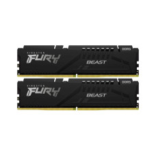 Модуль пам'яті для комп'ютера DDR5 64GB (2x32GB) 5600 MHz Fury Beast Black Kingston Fury (ex.HyperX) (KF556C36BBE2K2-64)