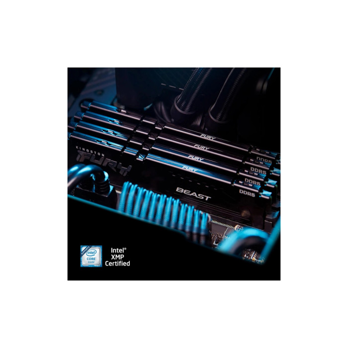 Модуль пам'яті для комп'ютера DDR5 128GB (2x64GB) 5600 MHz Beast Kingston Fury (ex.HyperX) (KF556C36BBEK2-128)