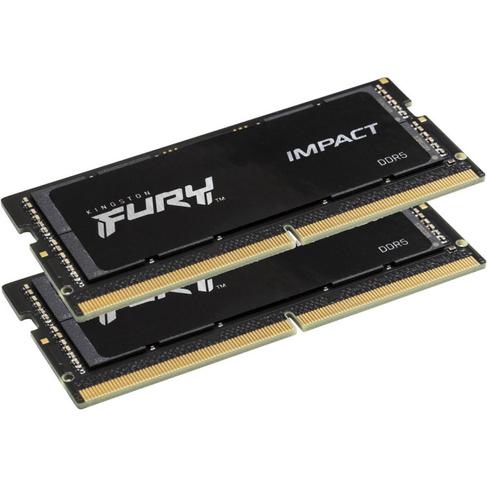 Модуль пам'яті для ноутбука SoDIMM DDR5 32GB (2x16GB) 6000 MHz Impact Kingston Fury (ex.HyperX) (KF560S38IBK2-32)