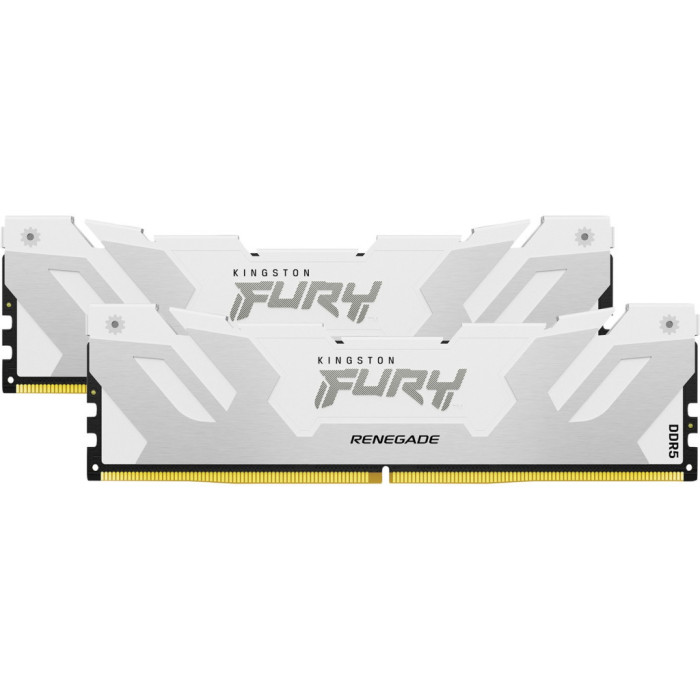 Модуль пам'яті для комп'ютера DDR5 32GB (2x16GB) 6400 MHz Renegade White XMP Kingston Fury (ex.HyperX) (KF564C32RWK2-32)