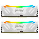 Модуль пам'яті для комп'ютера DDR5 48GB (2x24GB) 8400 MHz Renegade RGB White/Silver Kingston Fury (ex.HyperX) (KF584CU40RWAK2-48)