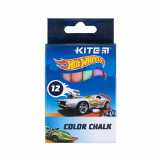 Крейда Kite кольорова Jumbo Hot Wheels, 12 шт (HW21-075)