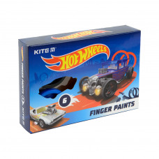 Фарби для малювання Kite Hot Wheels пальчикові, 6 кольорів, 35 мл (HW22-064)