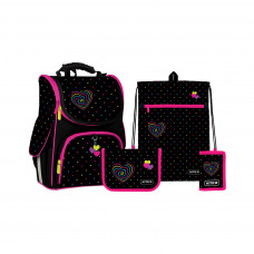 Шкільний набір Kite 4 в 1 Education 501S Hearts (SET_K22-501S-4 (LED))