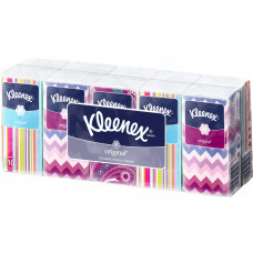 Серветки косметичні Kleenex Original двошарові 10 пачок по 10 шт. (5901478905192)