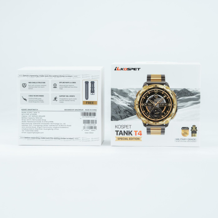 Смарт-годинник KOSPET TANK T4SE GOLD (6978602500621)