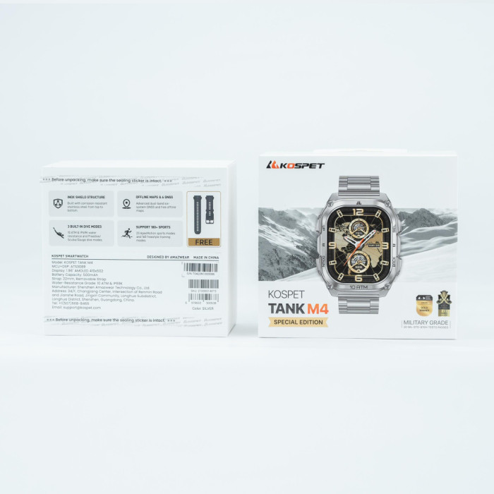 Смарт-годинник KOSPET TANK M4SE SILVER (6978602500638)